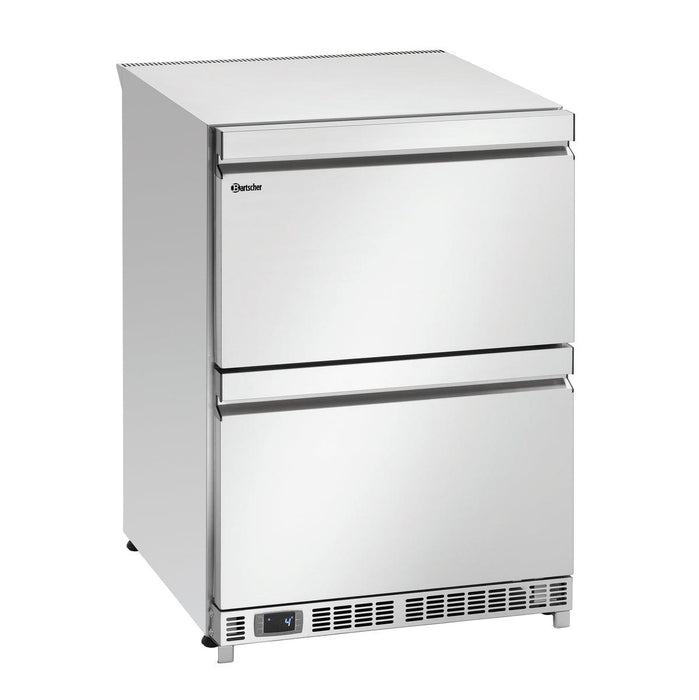 Bartscher Schubladenkühler 600S2 - 2 Schubladen, Edelstahl, Umluftkühlung, Energieeffizienzklasse D