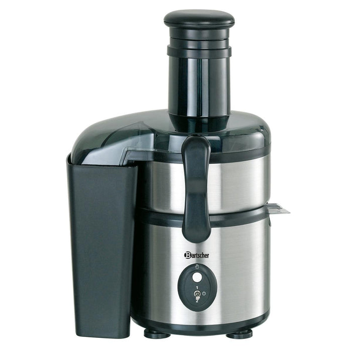 Bartscher Entsafter 700 - Edelstahl, 2 Geschwindigkeiten, 1-Liter-Becher, 70 mm Einfüllschacht