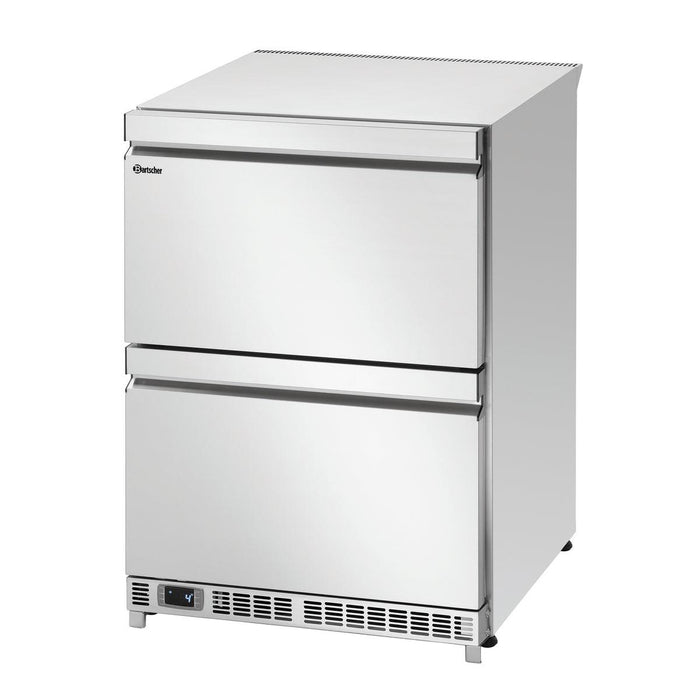 Bartscher Schubladenkühler 600S2 - 2 Schubladen, Edelstahl, Umluftkühlung, Energieeffizienzklasse D