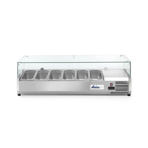 Arktic - Arktic Aufsatz-Kühlvitrine Gastronorm 1/3, 6x GN 1/3, 230V/180W, 1405x420x(H)456mm - GastroDeals