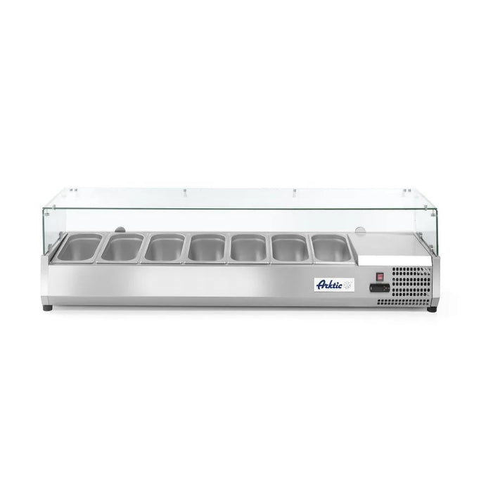 Arktic - Arktic Aufsatz-Kühlvitrine Gastronorm 1/3, 7x GN 1/3, 230V/180W, 1605x420x(H)460mm - GastroDeals