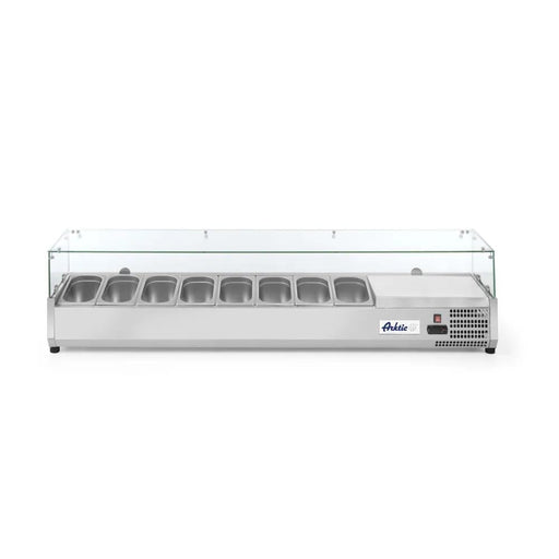 Arktic - Arktic Aufsatz-Kühlvitrine Gastronorm 1/4, 8x GN 1/4, 230V/180W, 1805x335x(H)460mm - GastroDeals