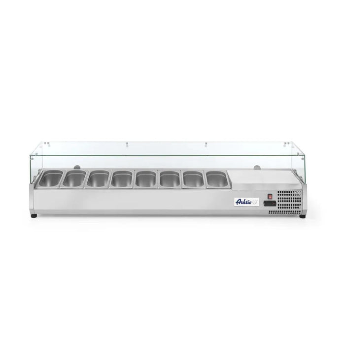 Arktic - Arktic Aufsatz-Kühlvitrine Gastronorm 1/4, 8x GN 1/4, 230V/180W, 1805x335x(H)460mm - GastroDeals