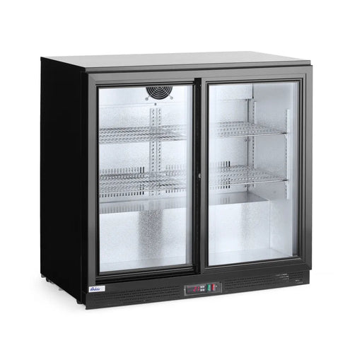 Arktic - Arktic Kühlschrank hinten mit doppelten Schiebetüren, 158L, Schwarz, 220-240V/160W, 900x520x(H)865mm - GastroDeals