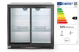 Arktic - Arktic Kühlschrank hinten mit doppelten Schiebetüren, 158L, Schwarz, 220-240V/160W, 900x520x(H)865mm - GastroDeals