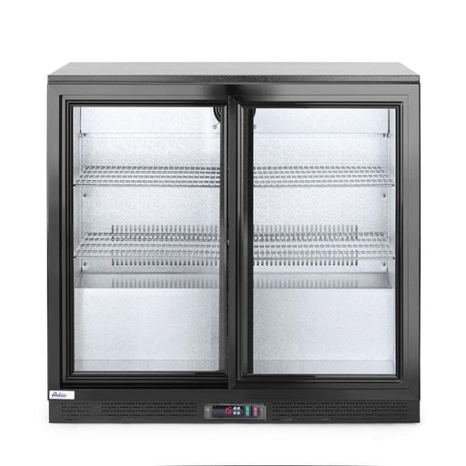 Arktic - Arktic Kühlschrank hinten mit doppelten Schiebetüren, 158L, Schwarz, 220-240V/160W, 900x520x(H)865mm - GastroDeals