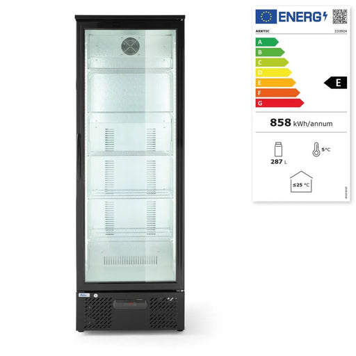 Arktic - Arktic Kühlschrank hinten mit einer Tür, 243L, Schwarz, 220-240V/195W, 600x528x(H)1820mm - GastroDeals