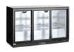 Arktic - Arktic Kühlschrank mit drei Schiebetüren an der Bar, 254L, Schwarz, 220-240V/160W, 1350x520x(H)865mm - GastroDeals