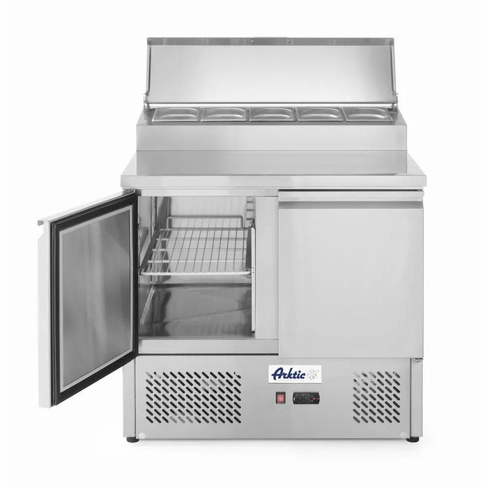 Arktic - Arktic Kühltisch, zweitürig mit Aufsatz-Kühlvitrine 300 L, 230V/310W, 900x702x(H)1265mm - GastroDeals