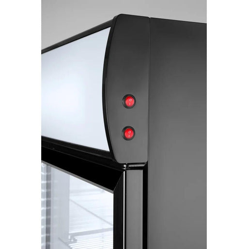 Arktic - Arktic Rückwandkühlschrank mit hinterleuchteter Blende, zweitürig, 512L, Schwarz, 220-240V/510W, 1120x585x(H)1900mm - GastroDeals