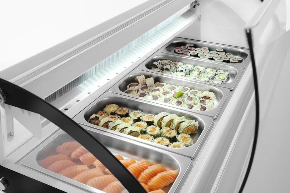 Arktic - Arktic Sushi-Display 5x GN 1/3, 230V/160W, 1307x445x(H)327mm - GastroDeals