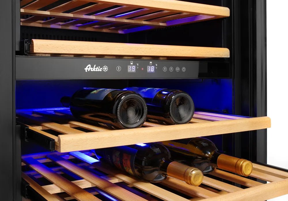 Arktic - Arktic Weinkühlschrank, 2 Zonen, 72 Flaschen, 232L, 220-240V/110W, 595x675x(H)1215mm - GastroDeals