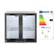 Arktic - Kühlschrank - 158L, Doppeltür, Schwarz, 900x540x890 mm, 220 - 240V/160W - Arktic - GastroDeals