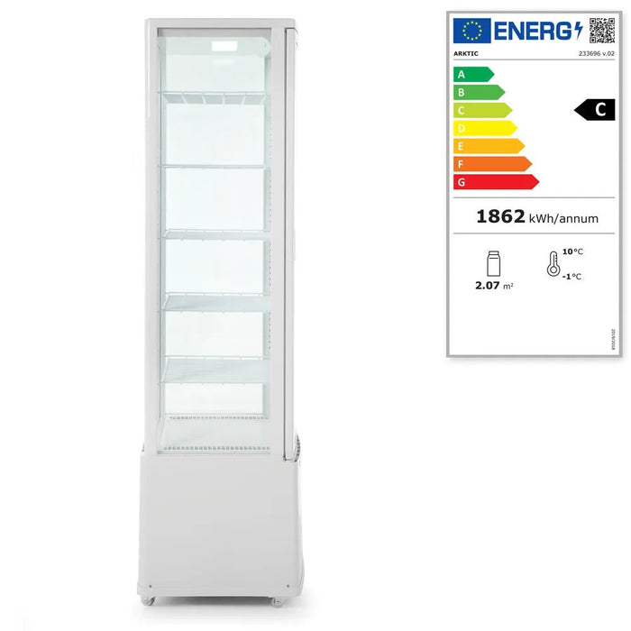 Arktic - Kühlvitrine 270 Liter - Weiß, 0 bis 6°C, 550x520x1870 mm - Arktic - GastroDeals