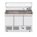 Arktic - Pizzatisch dreitürig mit Aufsatzkühlvitrine - 380+40L, 254L, 1400x700x1491 mm - Arktic - GastroDeals