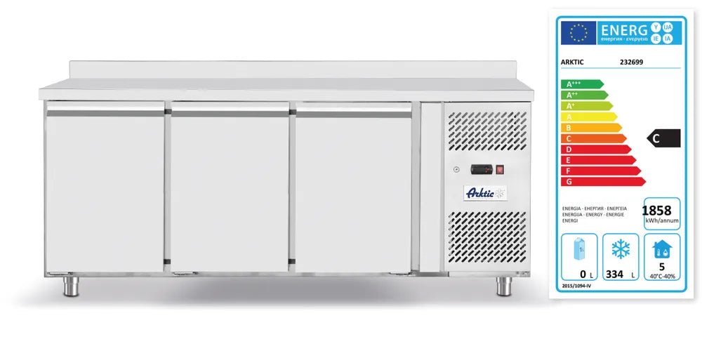Arktic - Tiefkühltisch Profi Line 420 L - Dreitürig, GN 1/1, 230V/600W, 1796x700x879 mm - Arktic - GastroDeals