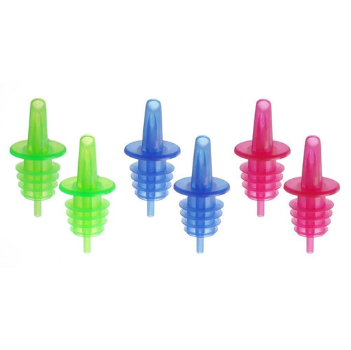 Bar up - Bar up Freeflow-Ausgießer, 6 Stk., 2x blau, 2x rot, 2x grün, 6 Stk - GastroDeals