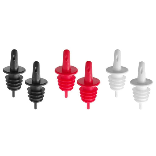 Bar up - Bar up Freeflow-Ausgießer, 6 Stk., 2x schwarz, 2x weiß, 2x rot, 6 Stk - GastroDeals