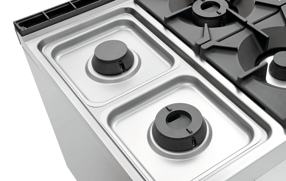 Bartscher - Bartscher 6 Flammen Gasherd, EBO 2/1GN, NS - GastroDeals