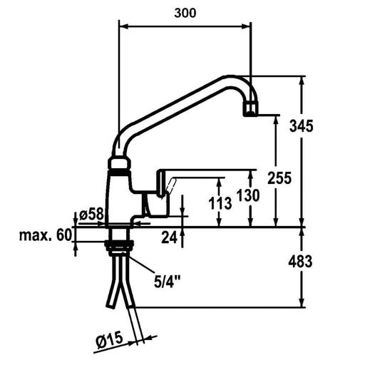 Bartscher - Bartscher Einhebelmischer 40L-3601B - GastroDeals