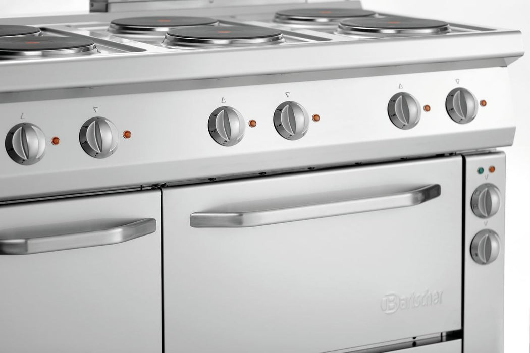 Bartscher - Bartscher Elektroherd 700, B1200, 6Pl, EBO - GastroDeals