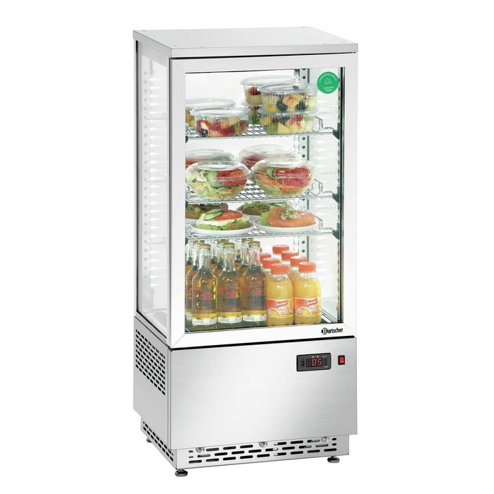 Bartscher - Bartscher Mini-Kühlvitrine 78L, Edelstahl - GastroDeals