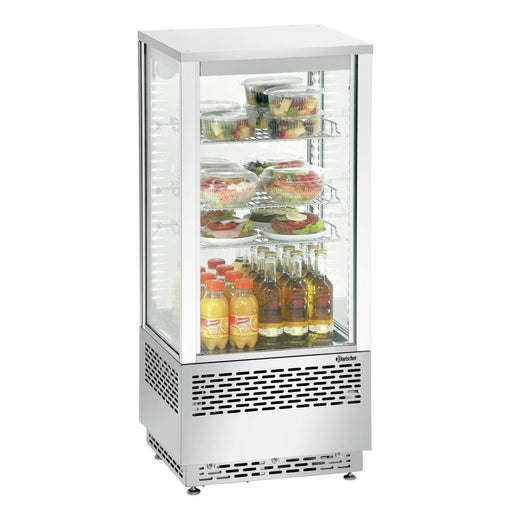 Bartscher - Bartscher Mini-Kühlvitrine 78L, Edelstahl - GastroDeals