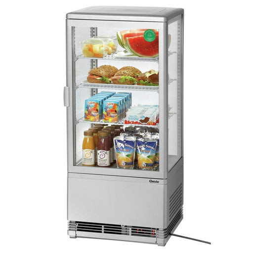 Bartscher - Bartscher Mini-Kühlvitrine 78L, silber - GastroDeals