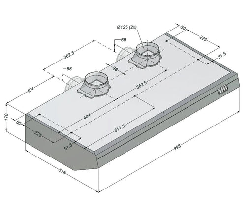 Bartscher - Bartscher Novy Dunstabzugshaube, B1000, CNS - GastroDeals