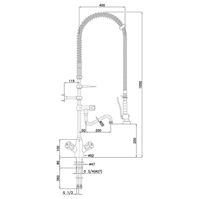 Bartscher - Bartscher Zweigriffmischer 26L-1801B - GastroDeals