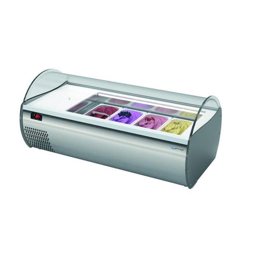 gel - o - mat - Counter - Top Eisvitrine IceCounter 3 - 3x5/7 Liter, Stille Kühlung, Edelstahl - gel - o - mat - GastroDeals