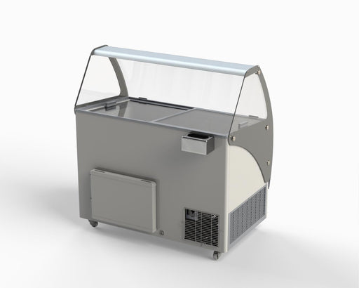 gel - o - mat - Eiscreme Vitrine Elegante 36 - für 9 Eisschalen, LED - Beleuchtung, Statische Kühlung - gel - o - mat - GastroDeals