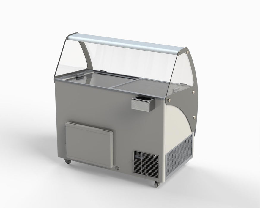 gel - o - mat - Eiscreme Vitrine Elegante 36 - für 9 Eisschalen, LED - Beleuchtung, Statische Kühlung - gel - o - mat - GastroDeals