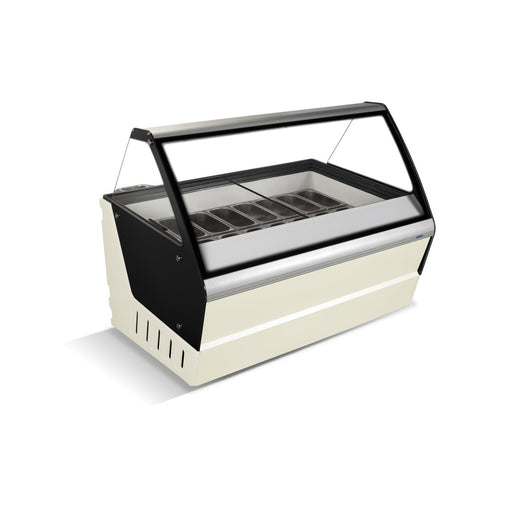 gel - o - mat - Eisvitrine Optimus 16 - für 16 Eisschalen, LED - Beleuchtung, Statische Kühlung - gel - o - mat - GastroDeals