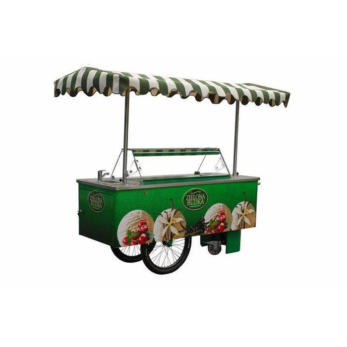 gel - o - mat - Eiswerbefahrrad Amore 7 - 7 Eisschalen, mit Markise, 1950x780x1260 mm - gel - o - mat - GastroDeals