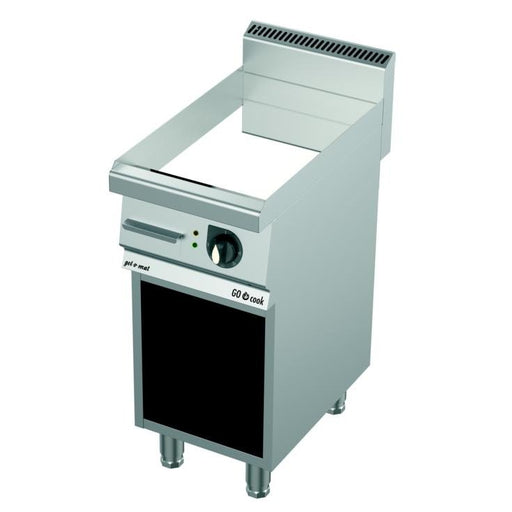 gel - o - mat - Elektrische Grillplatte GO Cook 700 - Hart - Verchromt, Glatt, 40 cm, mit Unterbau - gel - o - mat - GastroDeals