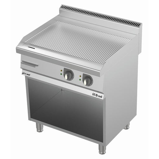 gel - o - mat - Elektrische Grillplatte Serie 700 - 80 cm, Gerillt, mit Unterbau, Edelstahl - gel - o - mat - GastroDeals