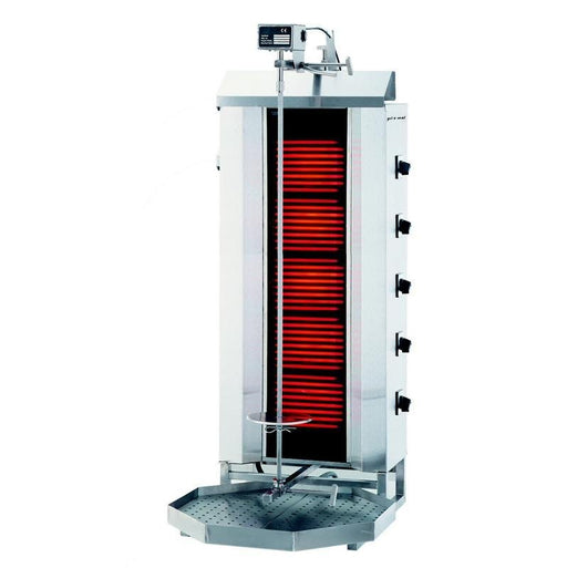 gel - o - mat - Elektrischer Gyros - /Kebab - Grill Robax Glas GLG 232 - 80 kg, 5 Heizzonen, LED - Beleuchtung - gel - o - mat - GastroDeals