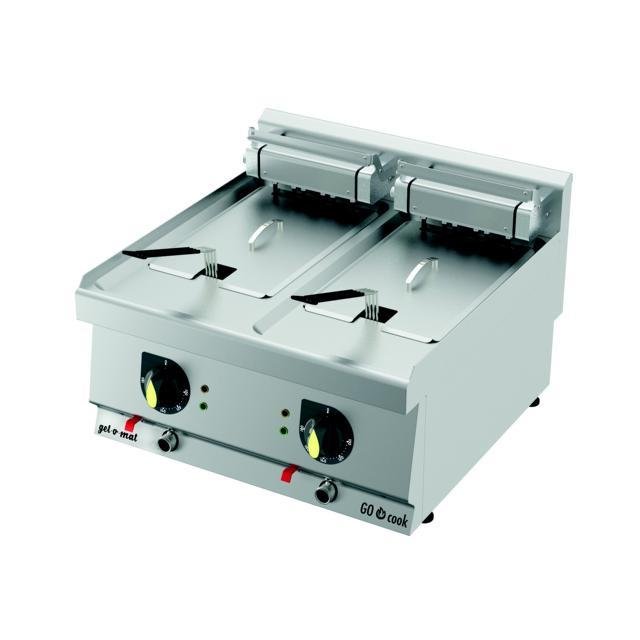 gel - o - mat - Elektro Fritteuse Serie 600 - 2 Becken, 12 Liter, 60 cm, 18 kW - gel - o - mat - GastroDeals