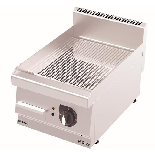 gel - o - mat - Elektro Griddle - Platte Serie 600 - 40 cm, Verchromt, Gerillt - gel - o - mat - GastroDeals