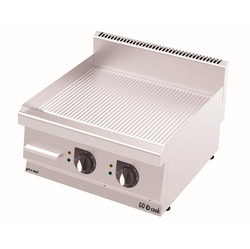gel - o - mat - Elektro - Griddle - Platte Serie 600 - 60 cm, Edelstahl, Gerillt - gel - o - mat - GastroDeals
