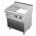 gel - o - mat - Elektro Grillplatte Serie 700 - 80 cm, Halb Glatt - Halb Gerillt, Hartverchromt, mit Unterbau - gel - o - mat - GastroDeals
