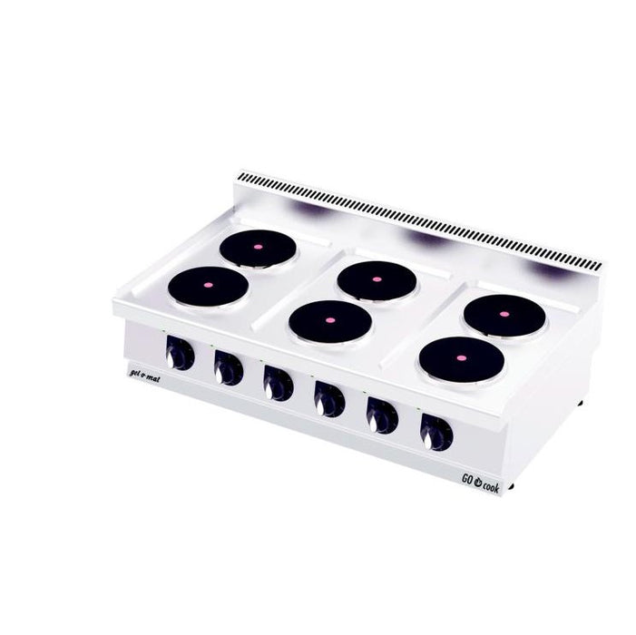 gel - o - mat - Elektro Herd Serie 700 - 6 Platten, 120 cm, Unterbau, 15,6 kW - gel - o - mat - GastroDeals