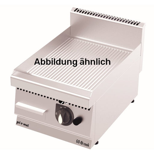 gel - o - mat - Gas Griddle - Platte Serie 600 - 60 cm, Edelstahl, Gerillt, 9,2 kW - gel - o - mat - GastroDeals