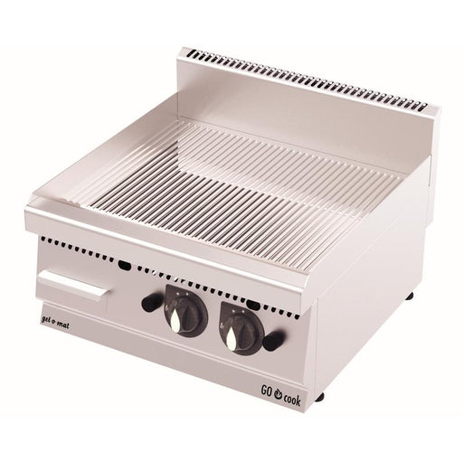 gel - o - mat - Gas Griddle - Platte Serie 600 - 60 cm, Verchromt, Gerillt, 9,2 kW - gel - o - mat - GastroDeals