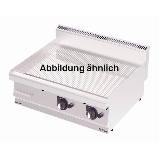 gel - o - mat - Gas - Grillplatte Serie 700 - 80 cm, Edelstahl, Gerillt, mit Unterbau - gel - o - mat - GastroDeals