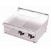 gel - o - mat - Gas Grillplatte Serie 700 - 80 cm, halb glatt - halb gerillt, mit Unterbau - gel - o - mat - GastroDeals