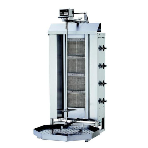gel - o - mat - Gas Gyros - /Kebab - Grill GLG 221 - 4 Brenner, 60 kg Kapazität, Edelstahl - gel - o - mat - GastroDeals
