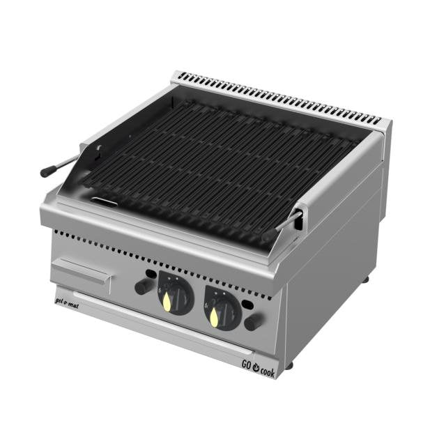 gel - o - mat - Gas Lavastein - Grill Serie 600 - 60 cm, 13,8 kW, Höhenverstellbar - gel - o - mat - GastroDeals
