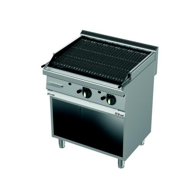 gel - o - mat - Gas Lavastein - Grill Serie 700 - 80 cm, 18,0 kW, offener Unterbau - gel - o - mat - GastroDeals